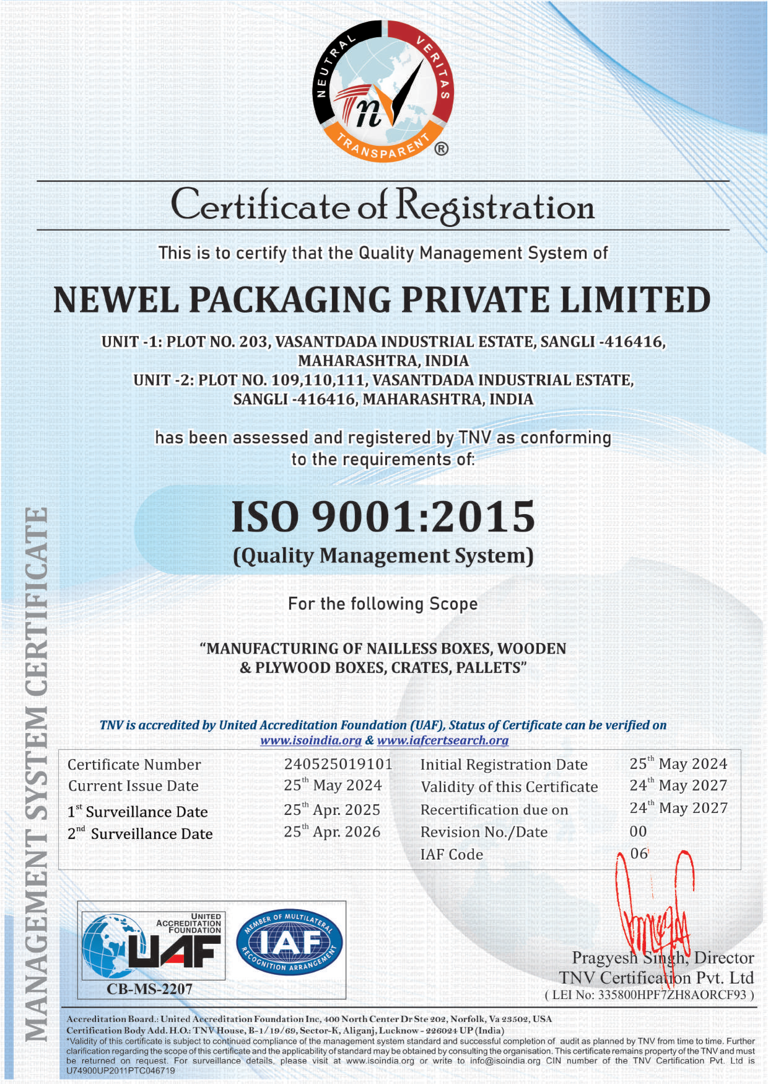 certificate
